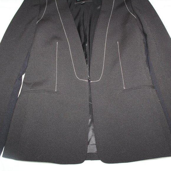 BCBGMAXAZRIA BLACK CLASSY LINED BLAZER JACKET SMALL - Picture 3 of 8